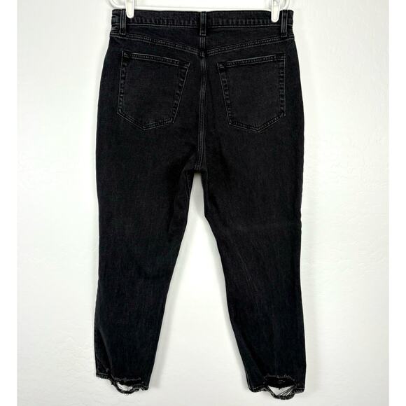 Abercrombie The Ankle Straight Ultra High Rise Jeans Size 32 Long Distressed - Picture 5 of 14